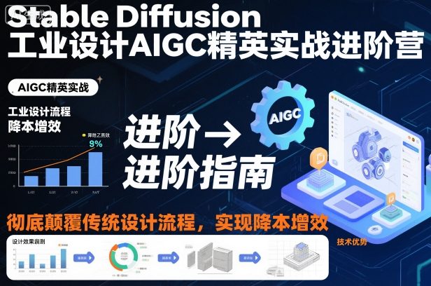 Stable Diffusion工业设计AIGC精英实战进阶营，彻底颠覆传统设计流程，实现降本增效-御文网