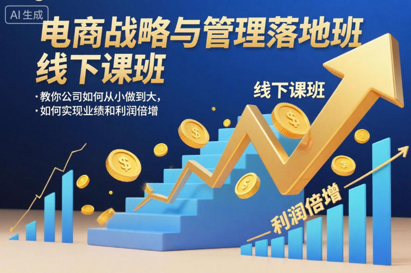 电商战略与管理落地班线下课，教你公司如何从小做到大，如何实现业绩和利润倍增【录音】-御文网