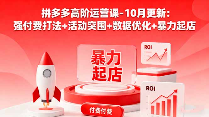 拼多多高阶运营课-10月更新：强付费打法+活动突围+数据优化+暴力起店-御文网