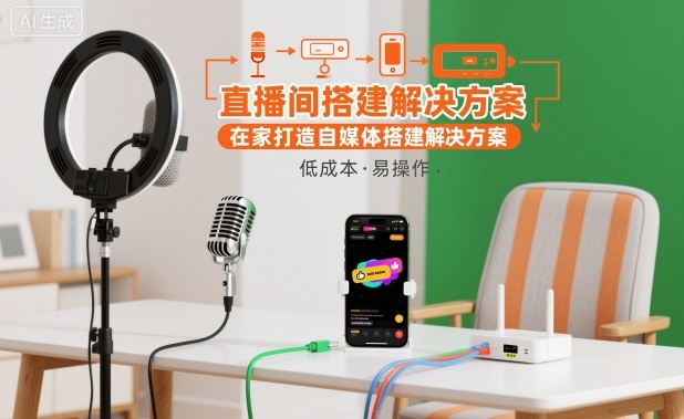 直播间搭建解决方案，在家打造自媒体搭建解决方案-御文网