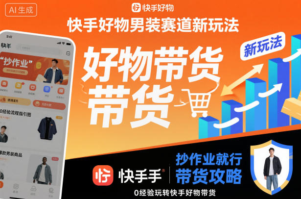 快手好物男装赛道新玩法,抄作业就行,0经验玩转快手好物带货-御文网