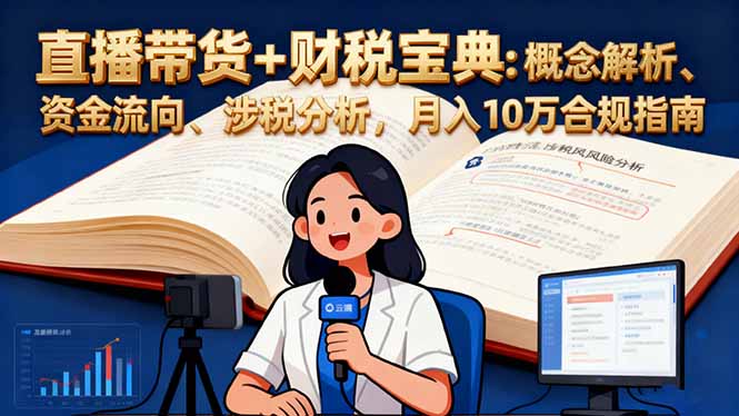 直播带货+财税宝典：概念解析、资金流向、涉税分析，月入10万合规指南-御文网