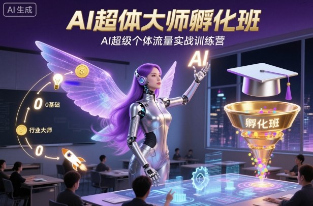 AI超体大师孵化班，AI超级个体流量实战训练营-御文网