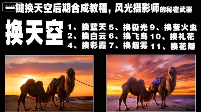 一键换天空后期合成教程，风光摄影师的秘密武器-御文网