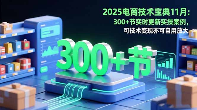 2025电商技术宝典11月：200+节实时更新实操案例，可技术变现亦可自用放大-御文网