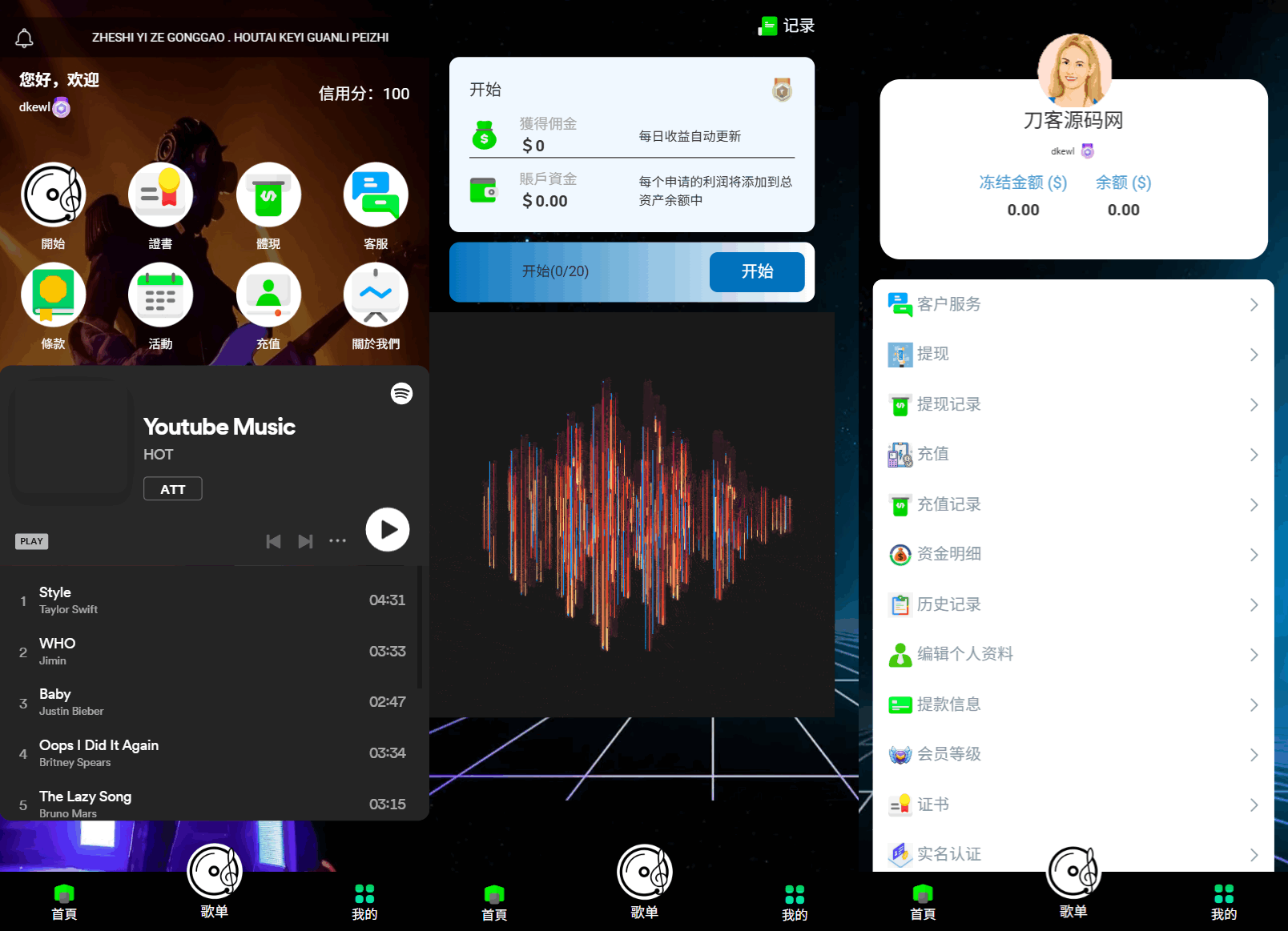 海外多语言音乐刷单抢单源码/连单卡单/叠加组规则/打针/前端html/后端PHP-御文网