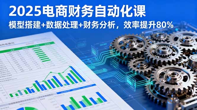 2025电商财务自动化课，模型搭建+数据处理+财务分析，效率提升80%-御文网