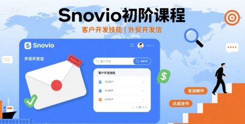Snovio初阶课程，客户开发技能，外贸开发信-御文网