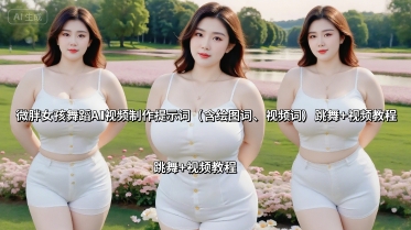 微胖女孩舞蹈AI视频制作提示词(含绘图词、视频词) 跳舞+视频教程-御文网
