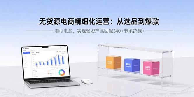 无货源电商精细化运营：从选品到爆款，实现轻资产高回报(40+节系统课-御文网