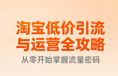 淘宝低价引流与运营全攻略(更新9月)-御文网
