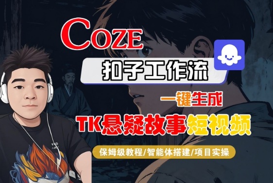 Coze扣子智能体工作流一键生成“TK悬疑故事“短视频，全流程保姆级教学-御文网