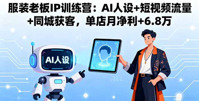 服装老板IP训练营：AI人设+短视频流量+同城获客，单店月净利+6.8万-御文网