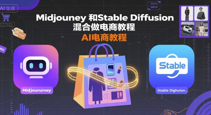 Midjourney和Stable Diffusion混合做电商教程-ai电商教程-御文网