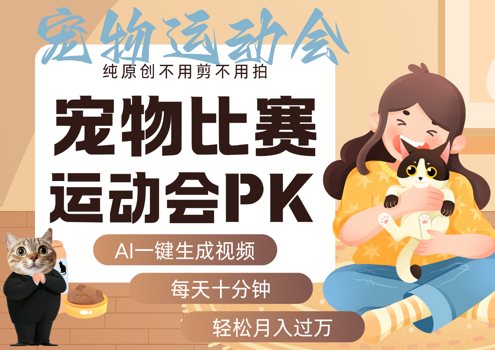 AI萌宠运动员跳水 射击 篮球 足球比赛 每天十分钟 附详细提示词文案库 代替做...-御文网