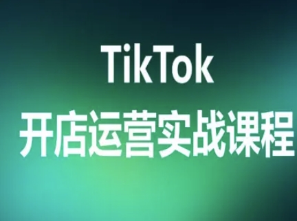TikTok开店运营实战课程，TK跨境电商实操全流程-御文网