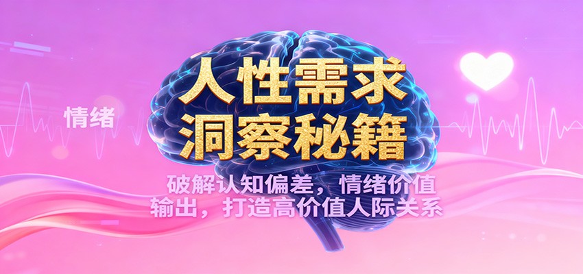 人性需求洞察秘籍，破解认知偏差，情绪价值输出，打造高价值人际关系-御文网