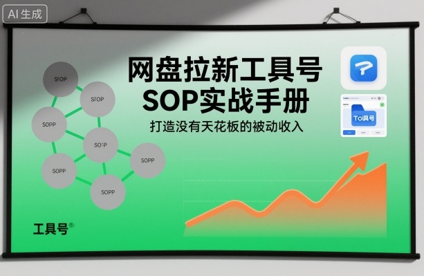 网盘拉新工具号SOP实战手册，打造没有天花板的被动收入-御文网