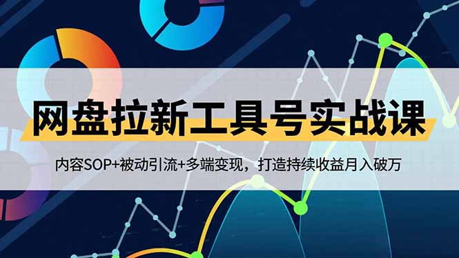 网盘拉新工具号实战课，内容SOP+被动引流+多端变现，打造持续收益月入破万-御文网