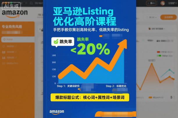 亚马逊Listing优化高阶课程，手把手教你策划高转化率、低跳失率的listing-御文网