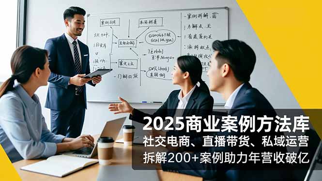 2025商业案例方法库，社交电商、直播带货、私域运营，拆解200+案例助力年营收破亿-御文网