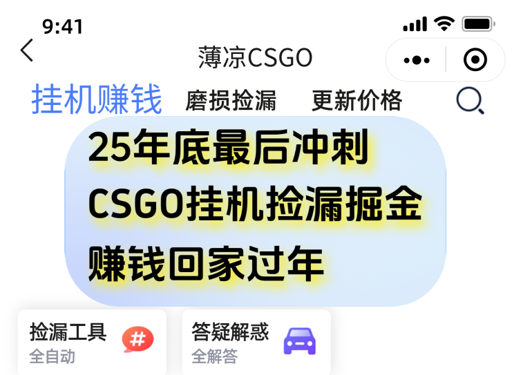 12月年底抓紧最后一个月，用CSGO游戏挂机捡漏掘金赚钱掘金，一部手机轻松日入500+-御文网
