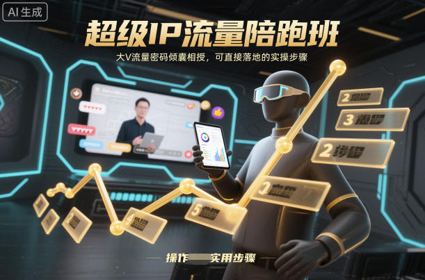 超级IP流量陪跑班，大V流量密码倾囊相授，可直接落地的实操步骤-御文网