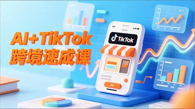 AI+TikTok跨境速成课，智能翻译、店铺定位、流程拆解，7天高效上线运营-御文网