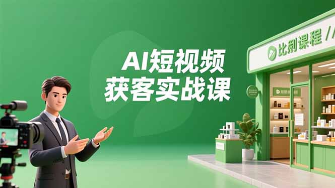 AI短视频获客实战课，数字人创作、实体行业应用、精准引流，30天获取客源月入6万+-御文网