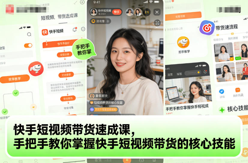 快手短视频带货速成课,手把手教你掌握快手短视频带货的核心技能-御文网