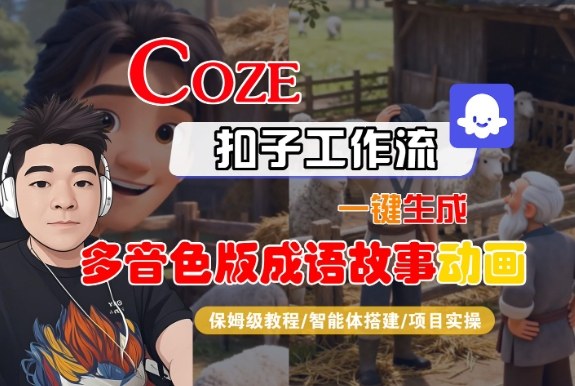 Coze扣子智能体工作流一键生成“多音色版成语故事“动画，全流程保姆级教学-御文网