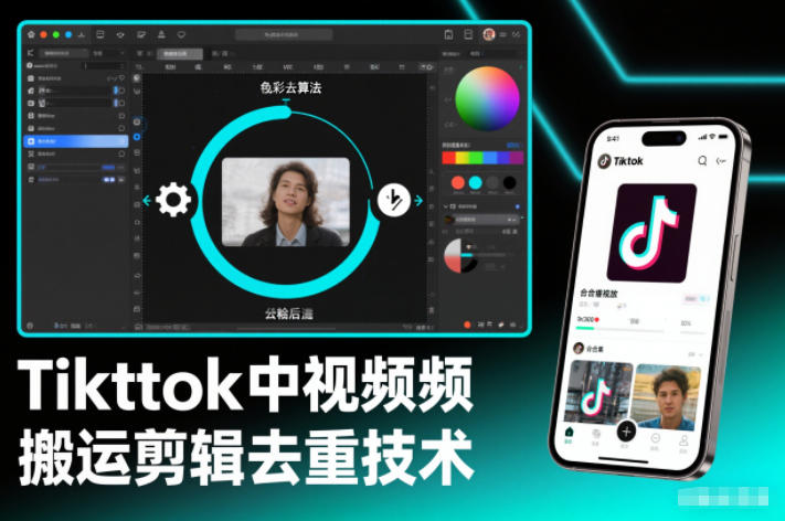 Tiktok中视频纯搬运剪辑去重技术，外来技术，自行测试-御文网