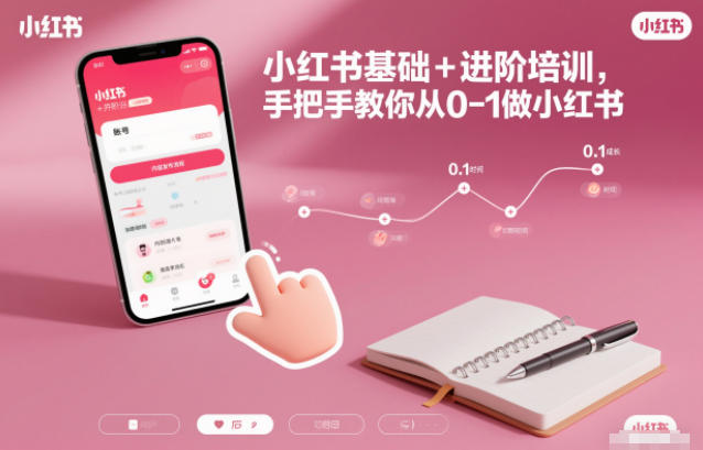小红书基础+进阶培训，手把手教你从0-1做小红书-御文网