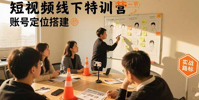 短视频线下特训营：账号定位搭建/口播号拍摄剪辑/直播间流量入口/变现实战-御文网