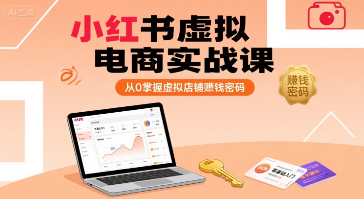 小红书虚拟电商实战课，从0掌握虚拟店铺賺钱密码(更新)-御文网
