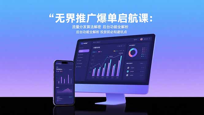 无界推广爆单启航课：流量分发算法解密 后台功能全解析 投放前必知避坑点-御文网