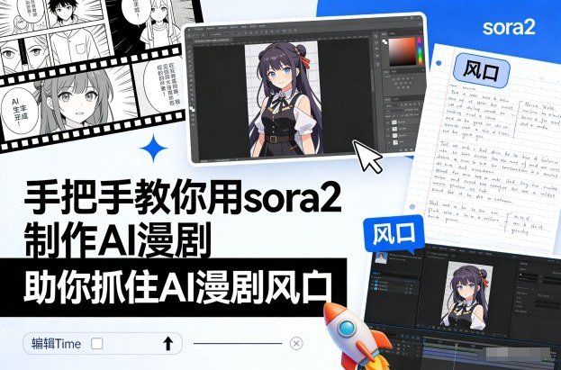 手把手教你用sora2制作AI漫剧,助你抓住AI漫剧风口-御文网