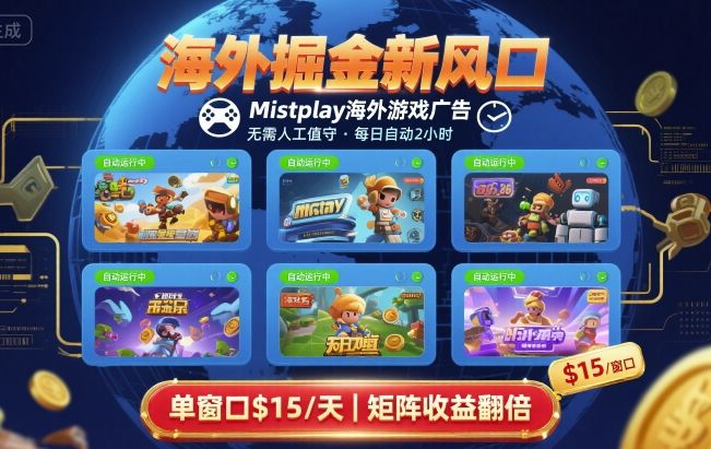 海外掘金新风口，Mistplay海外游戏广告，每日自动运行，单窗口稳入2美刀 ，可矩阵操作【揭秘】-御文网
