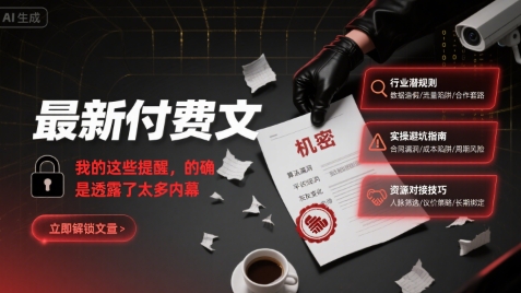 最新付费文：我的这些提醒，的确是透露了太多内幕-御文网