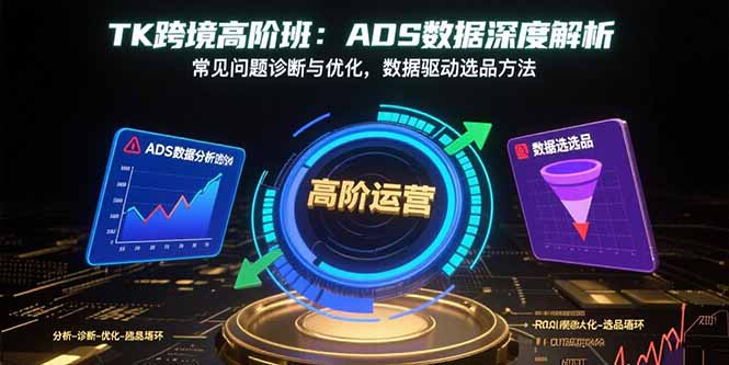 TK跨境高阶班：ADS数据深度解析，常见问题诊断与优化，数据驱动选品方法-御文网