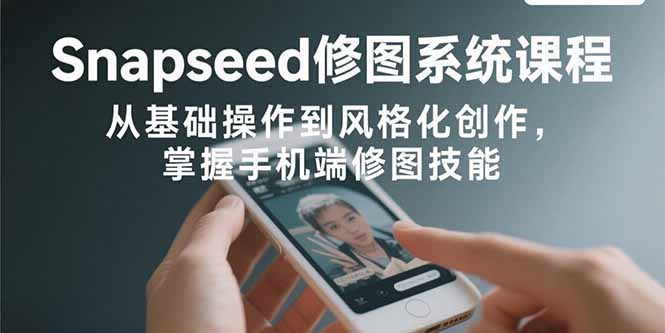 Snapseed修图系统课程:从基础操作到风格化创作,掌握手机端修图技能-御文网