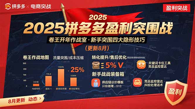 2025拼多多盈利突围战：卷王开年作战室，新手突围四大隐形技巧(更新8月-御文网