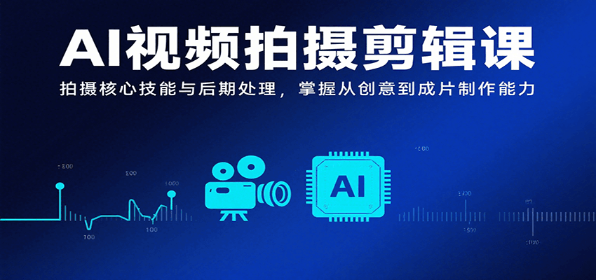 AI视频拍摄剪辑课，拍摄核心技能与后期处理，掌握从创意到成片制作能力-御文网