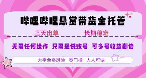 2025年B站风口带货项目 仅需提供账号 全程托管 轻松月入1w+-御文网