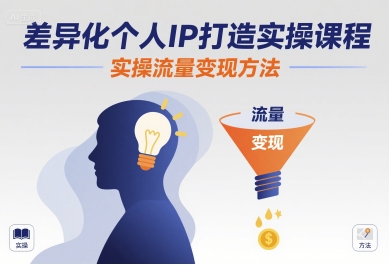 差异化个人IP打造实操课程，实操流量变现方法-御文网