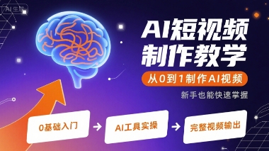 AI短视频制作教学，从0到1制作AI视频-御文网