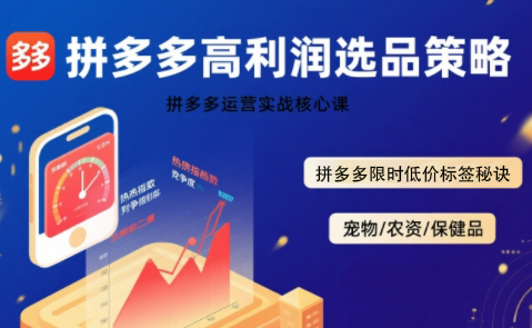 久号老师·拼多多选品暴利技术实战课-御文网