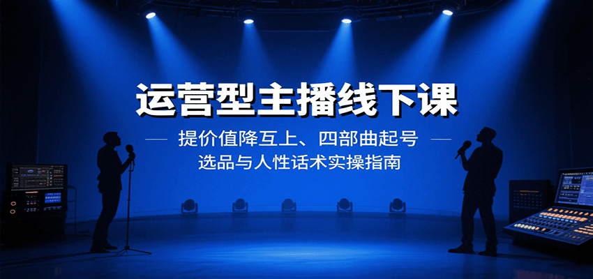 运营型主播线下课：提价值降互上、四部曲起号、选品与人性话术实操指南-御文网