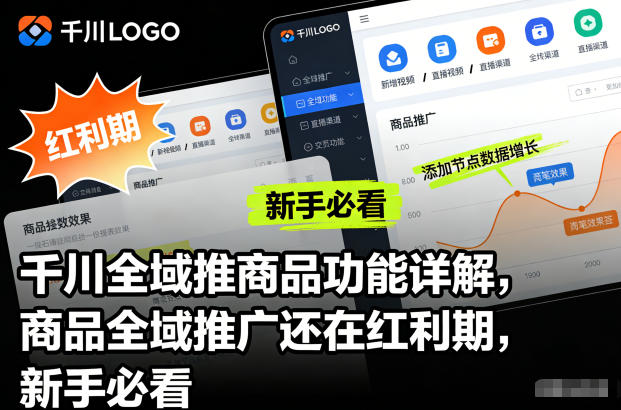 千川全域推商品功能详解，商品全域推广还在红利期，新手必看-御文网
