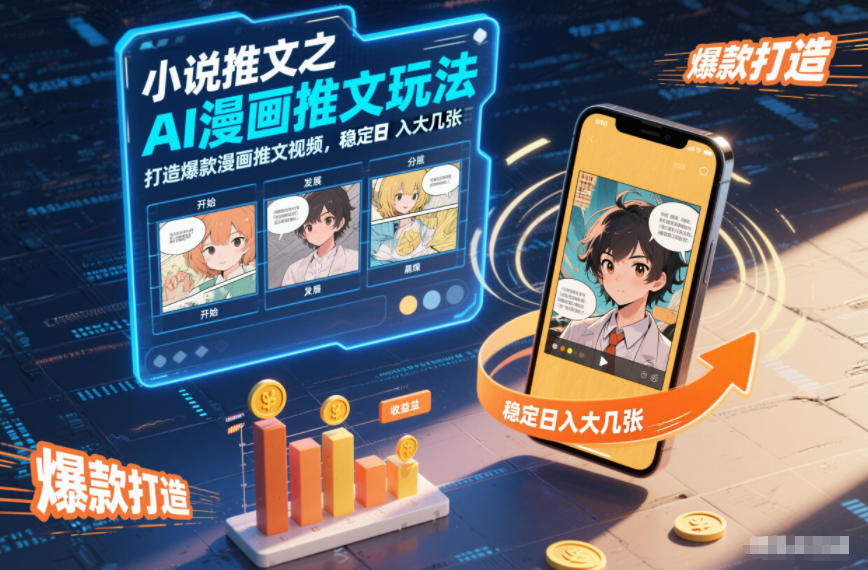 小说推文之AI漫画推文玩法，打造爆款漫画推文视频，稳定日入大几张-御文网
